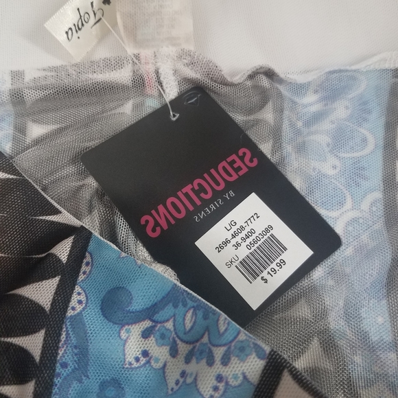 Sheer Mesh Abstract Geometric Skirt - Picture 7 of 8